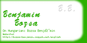 benjamin bozsa business card